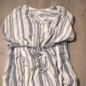 Time & Tru • Blue + White Striped Dress • Women’s S